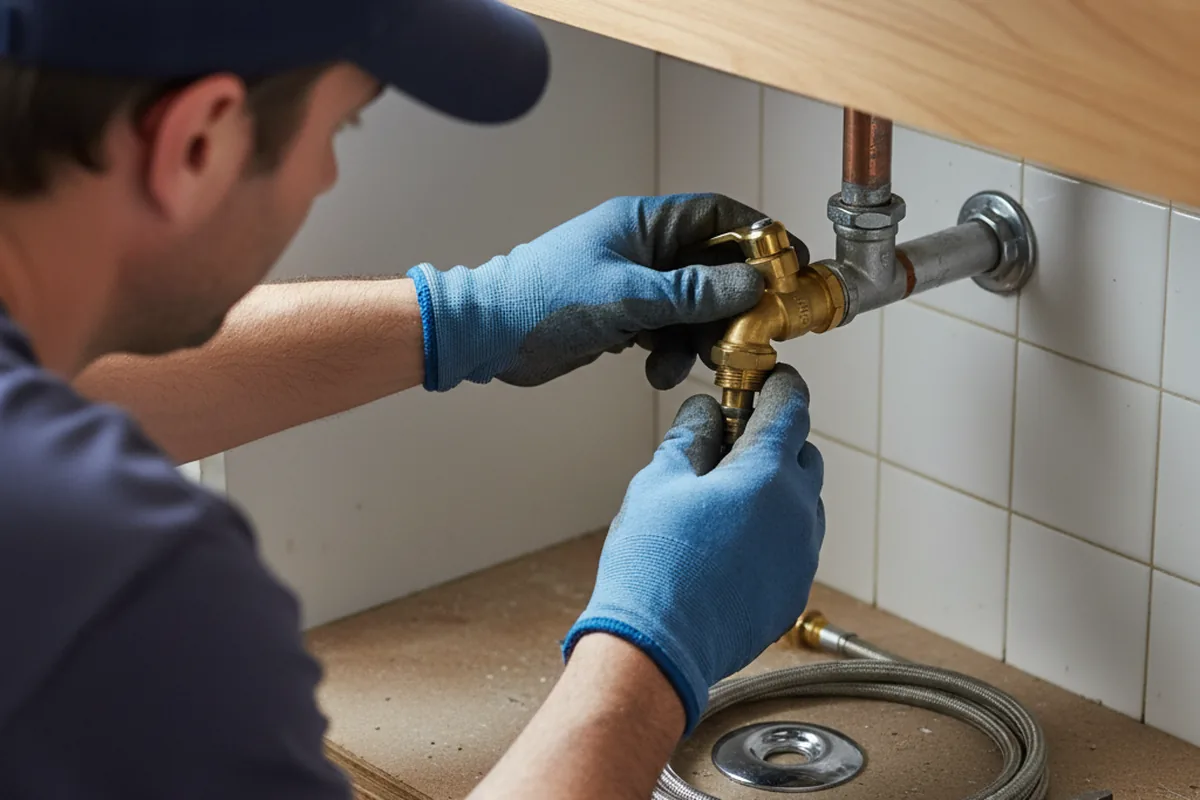 Shutoff valve and fitting work during Faucet and Fixture Repair in Sumerco